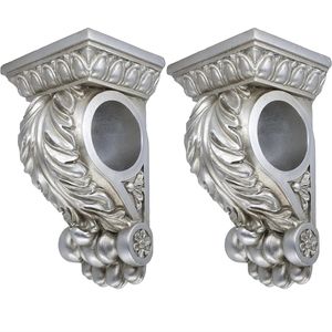  Chatecu Drapery Sconce, Corbel Bracket, Drapery Scarf Swags, Wall Décor, Pewter
